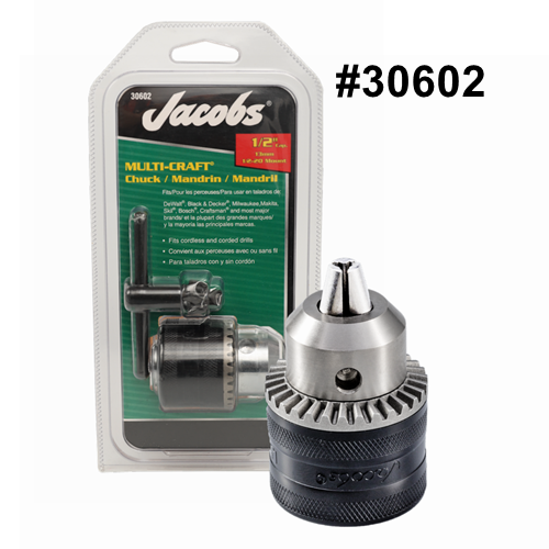Jacobs 30598 Multi-craft 3-flat Plain Bearing Shank Drill Chuck for sale online 